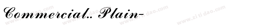 Commercial.. Plain字体转换